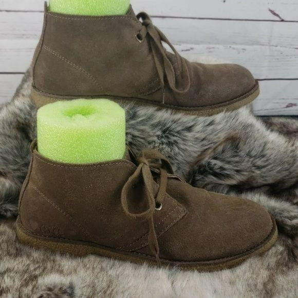 Lucky Brand Emillia Brown Ankle Suede‎ Boots - Picture 2 of 8